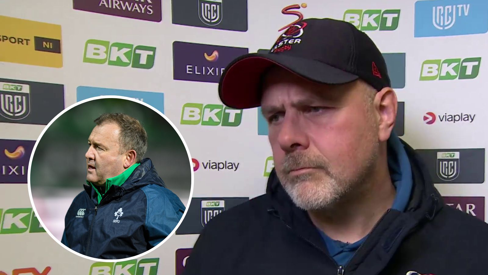 Former Ulster head coach Dan McFarland and new interim boss Richie Murphy.