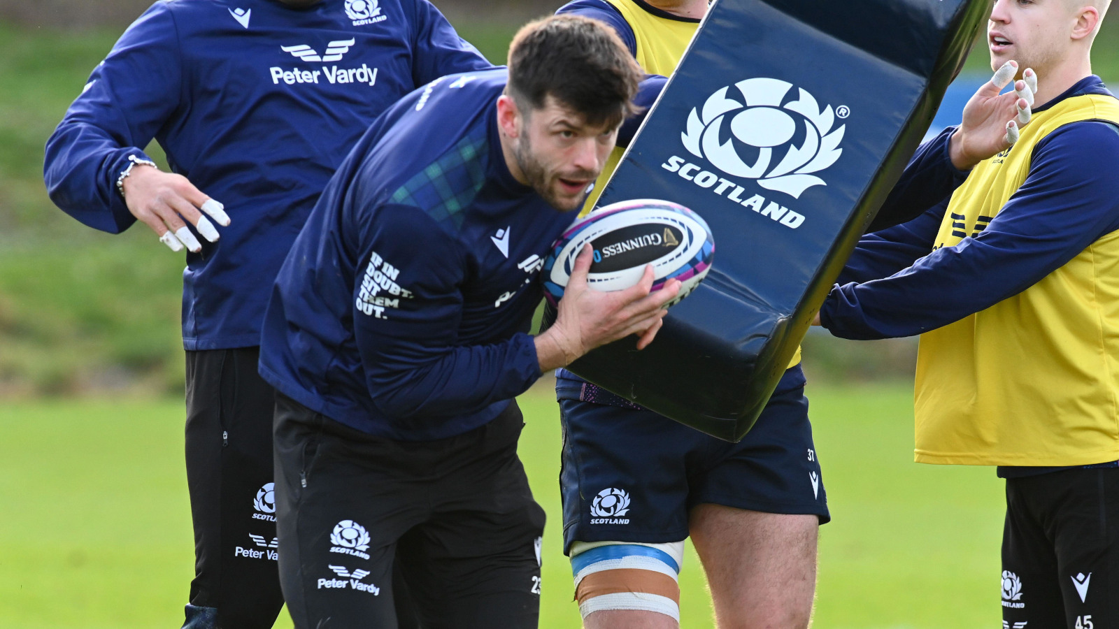 Blair Kinghorn at Scotland training session.