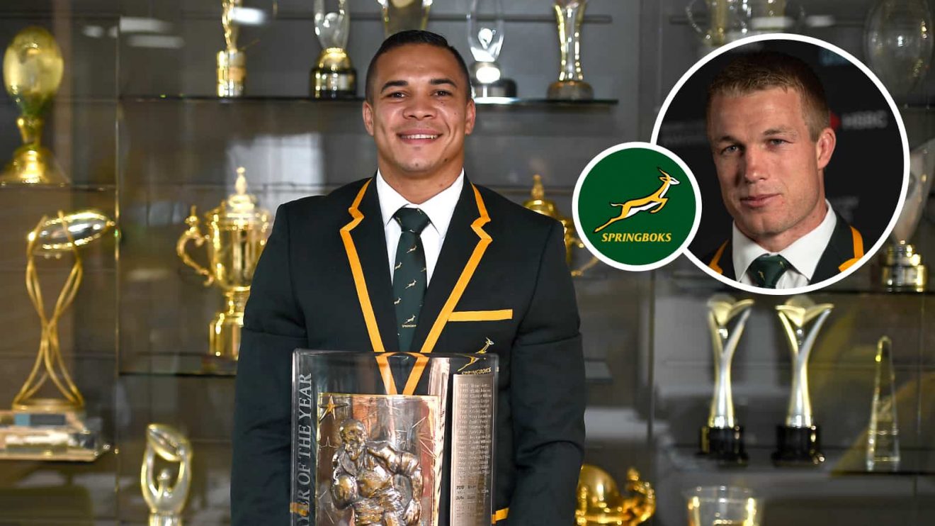 Cheslin Kolbe SA Rugby Awards and an insert of Pieter-Steph du Toit.