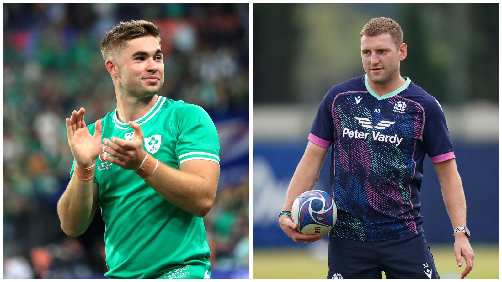 Split with Ireland's Jack Crowley and Scotland's Finn Russell.