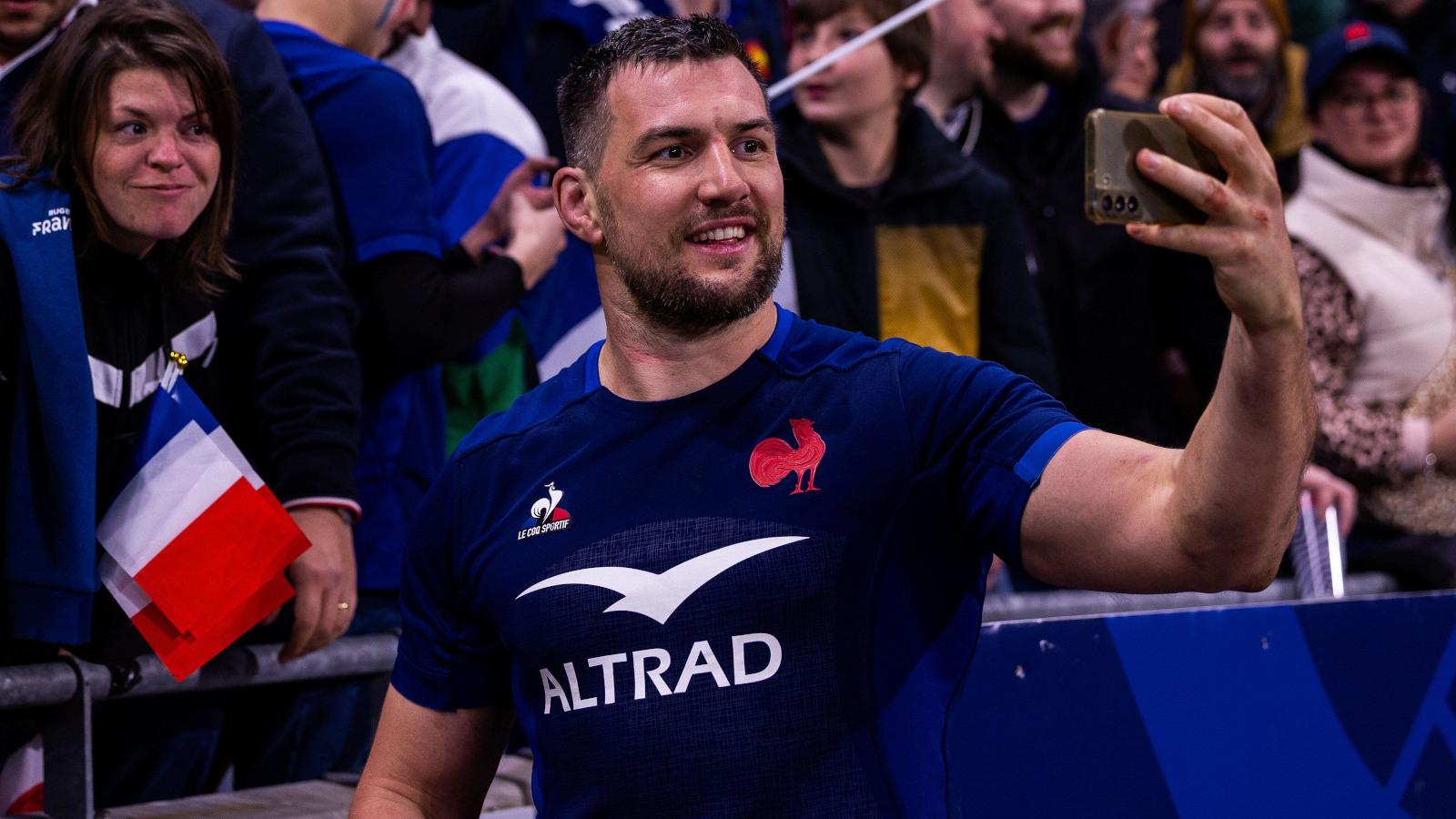 France flanker Francois Cros after Six Nations game.