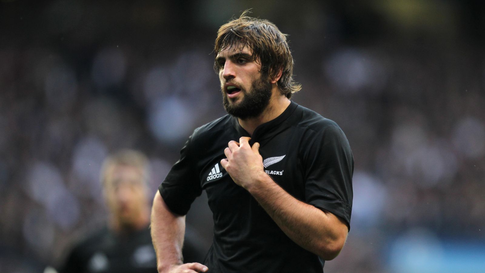 All Blacks lock Sam Whitelock during the Challenge Series in 2010: England v New Zealand .
