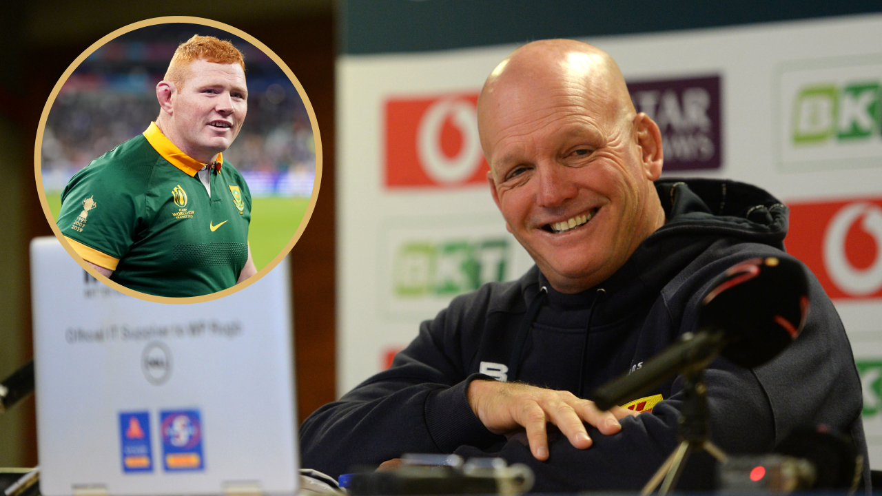 Stormers director of rugby John Dobson and Springboks prop Steven Kitshoff.