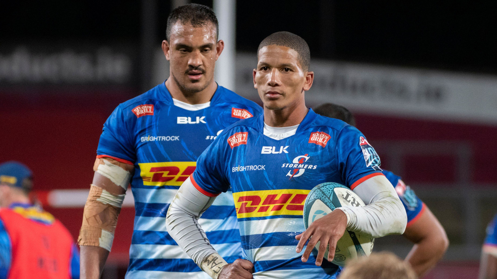 Salmaan Moerat and Manie Libbok in action for Stormers.