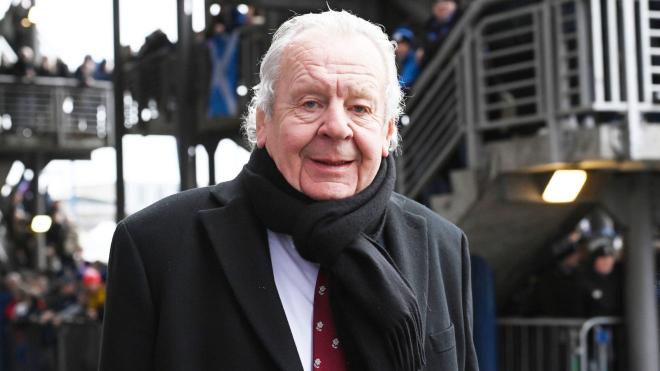 Sir Bill Beaumont outside Murrayfield.