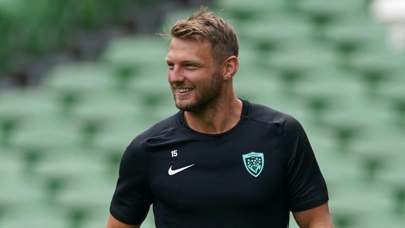 RC Toulon's Dan Biggar during the Captain's Run at the Aviva Stadium in Dublin, Ireland.
