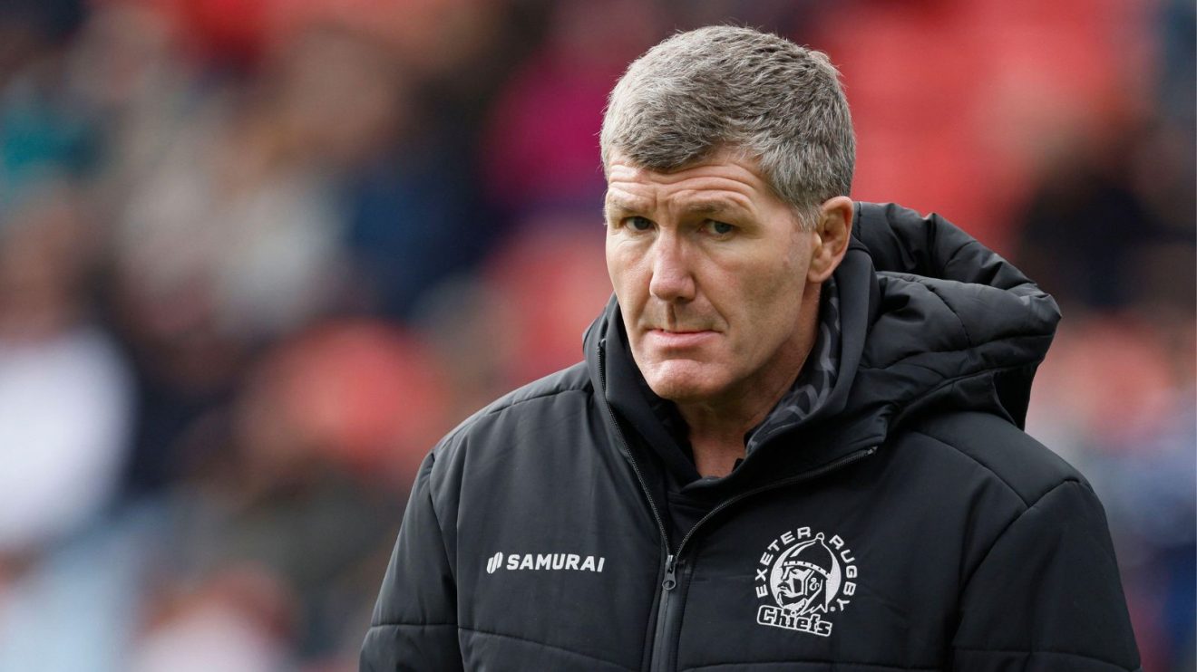 Exeter Chiefs Director of Rugby Rob Baxter ahead of the Gallagher Premiership match at the Salford Community Stadium.