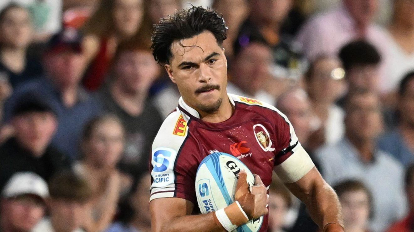 Jordan Petaia in action for the Reds in Super Rugby Pacific in 2024.