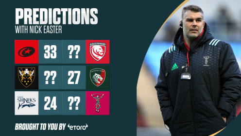 Nick Easter’s Premiership predictions: Battle of ‘survival’ in East Midlands derby with hosts favoured in Round 15