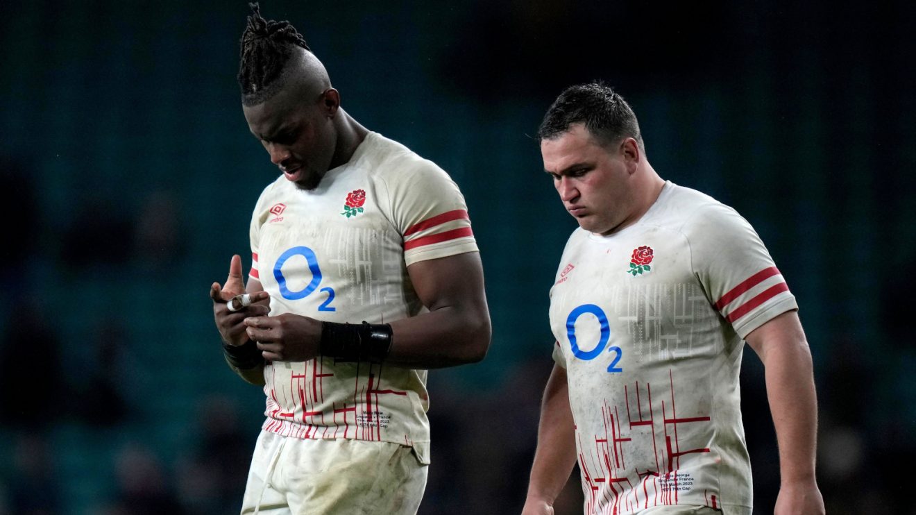 Maro Itoje and Jamie George after England game.