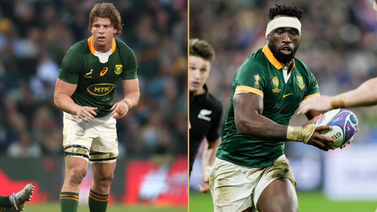 Split with Springboks Evan Roos and Siya Kolisi