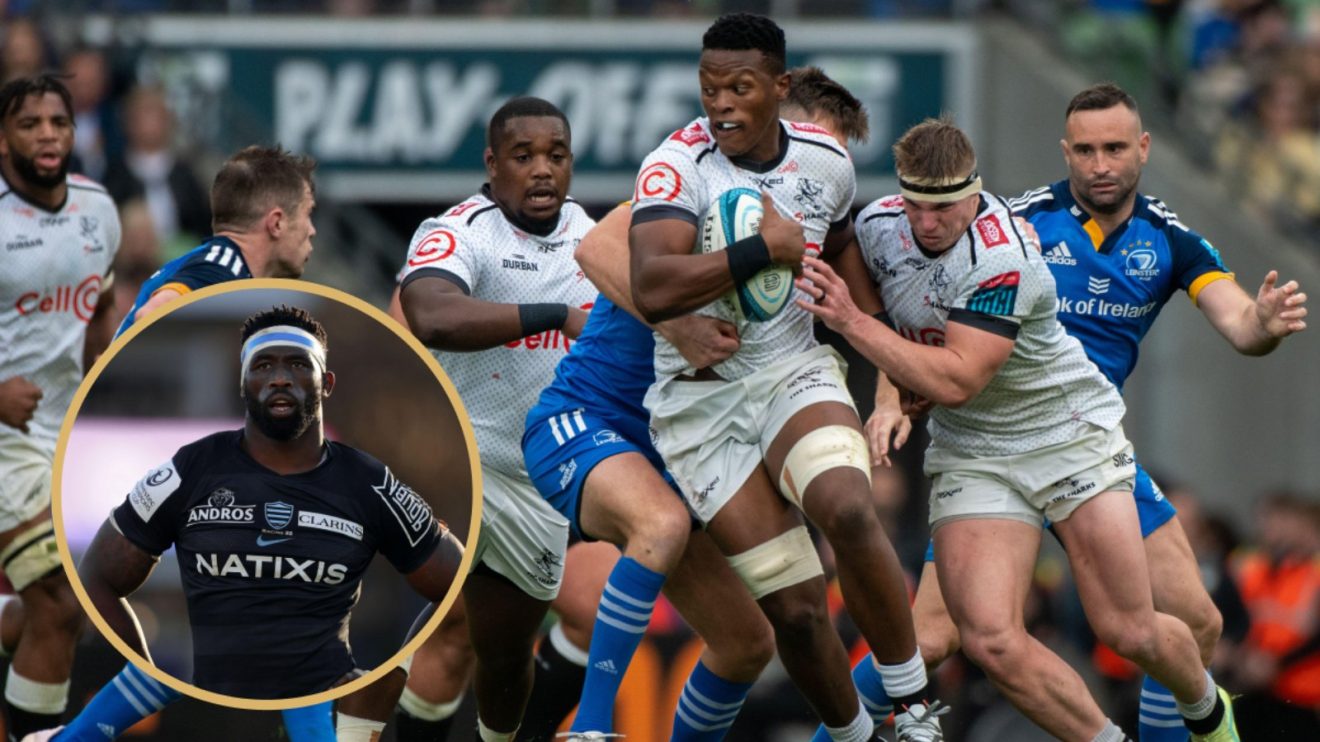 Split with Sharks star Phepsi Buthelezi and Siya Kolisi.