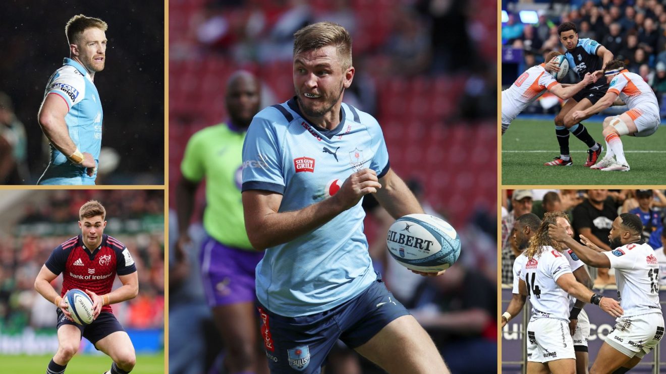 URC: Glasgow Warriors' Kyle Steyn, Jack Crowley of Munster, Bulls centre David Kriel, Cardiff's Ben Thomas and Sharks winger Werner Kok.
