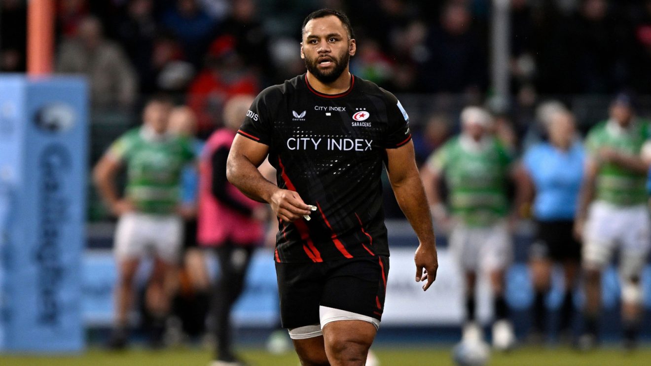 Billy Vunipola in action for Saracens.