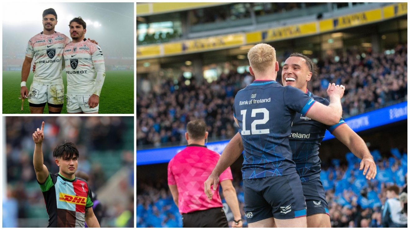 Split with Toulouse duo Antoine Dupont and Romain Ntamack, Marcus Smith and Leinster players.