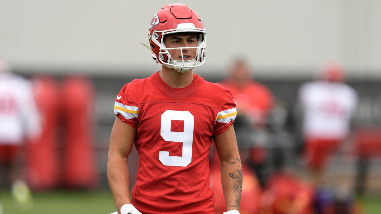 Kansas City Chiefs running back Louis Rees-Zammit.