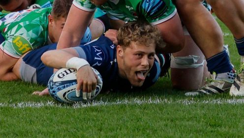 Sale Sharks celebrate Alex Sanderson’s new deal with crucial Premiership win over Leicester Tigers