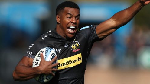 Immanuel Feyi-Waboso scores twice as Exeter Chiefs thump Harlequins to keep Premiership play-off dream alive