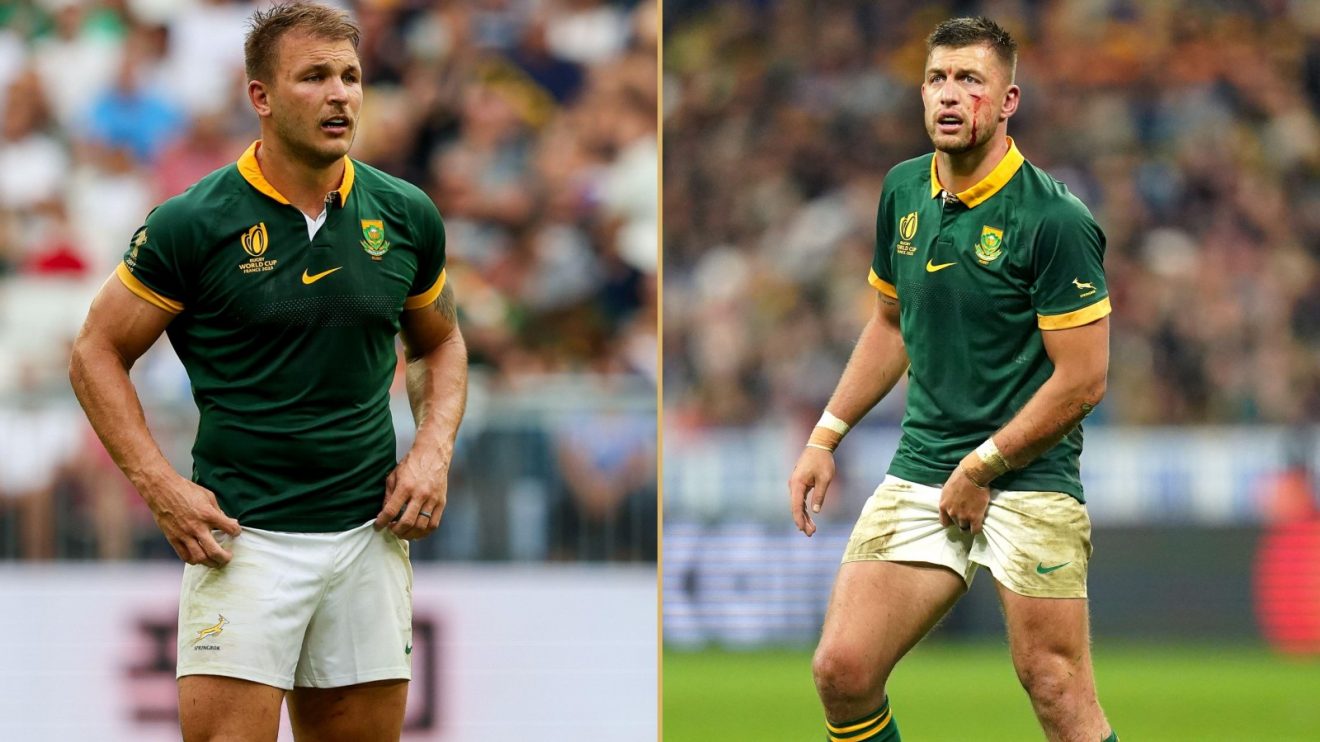 Split with Springboks, Andre Esterhuizen and Handre Pollard.