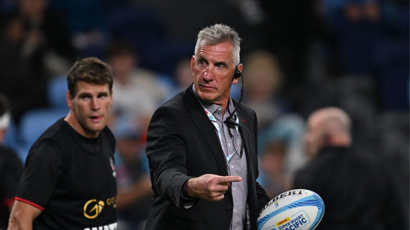 Crusaders coach Rob Penney during warm up ahead of the Super Rugby Pacific