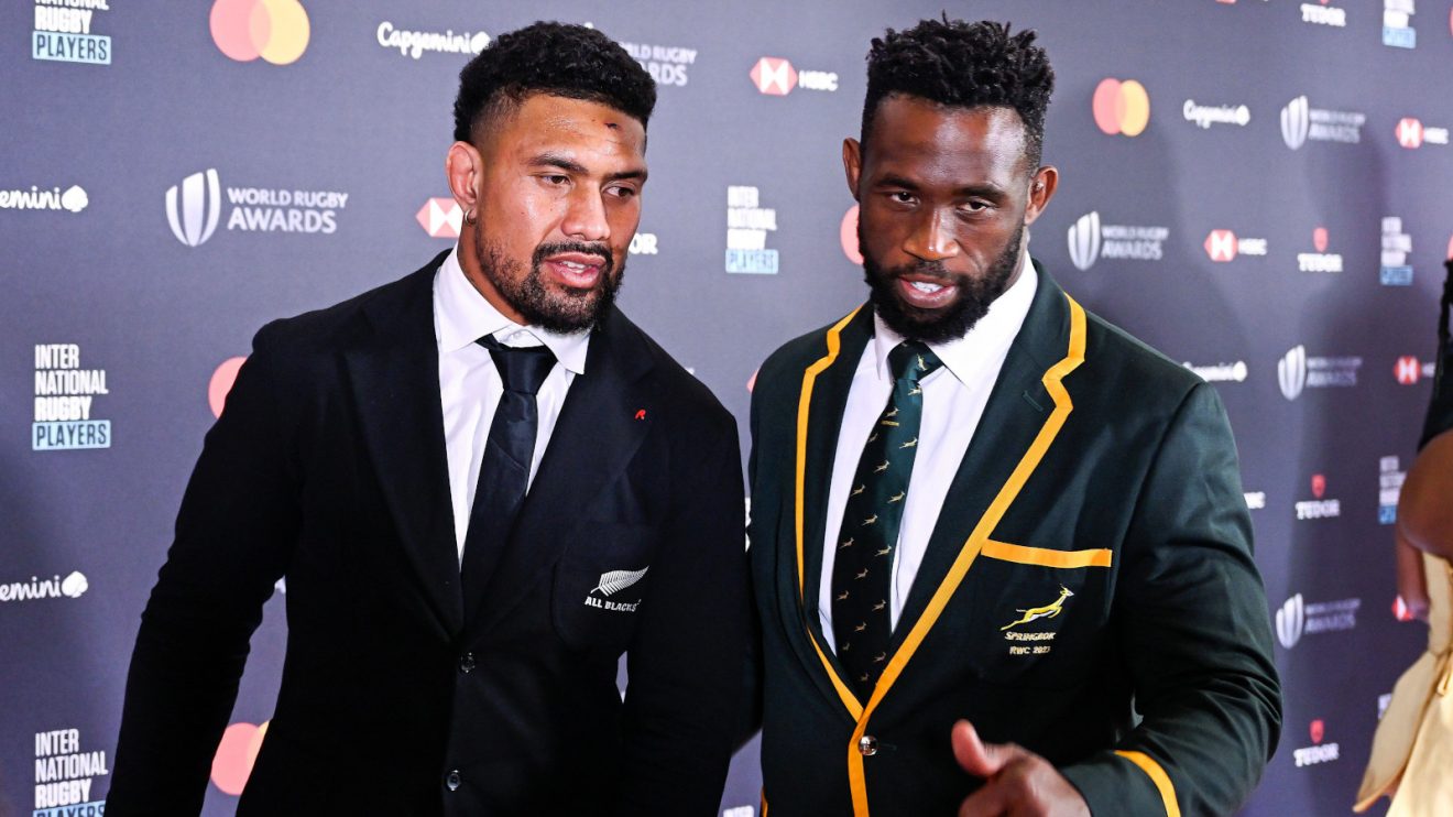 Ardie Savea and Siya Kolisi at the World Rugby awards.