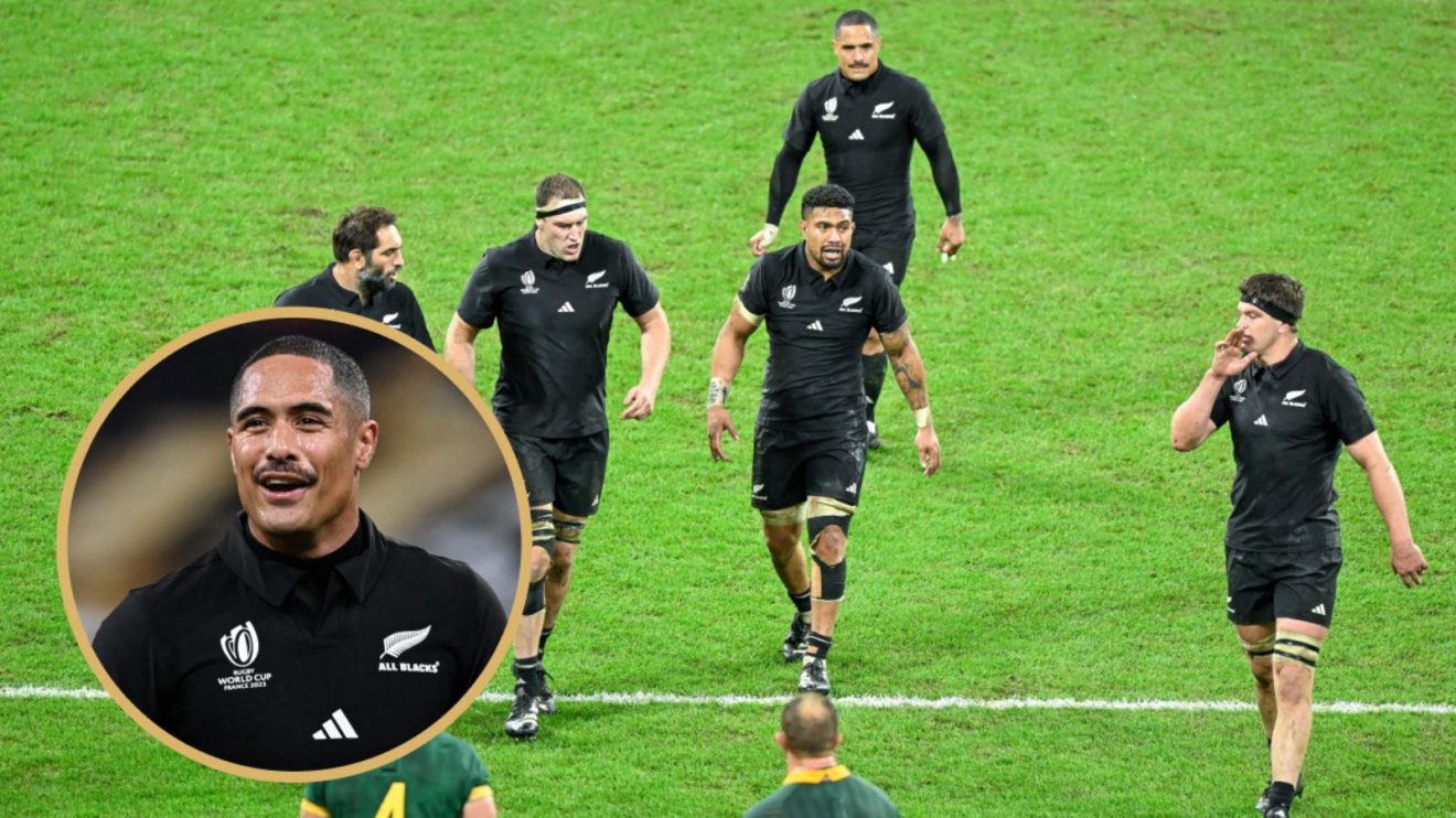 All Blacks scrum-half Aaron Smith and forward Ardie Savea and Scott Barrett.