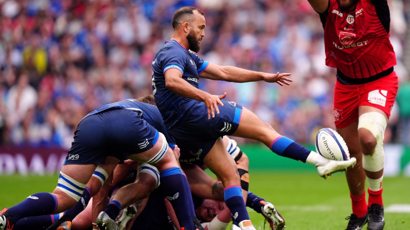 Jamison Gibson-Park in action for Leinster against Toulouse in the 2024 Champions Cup final.