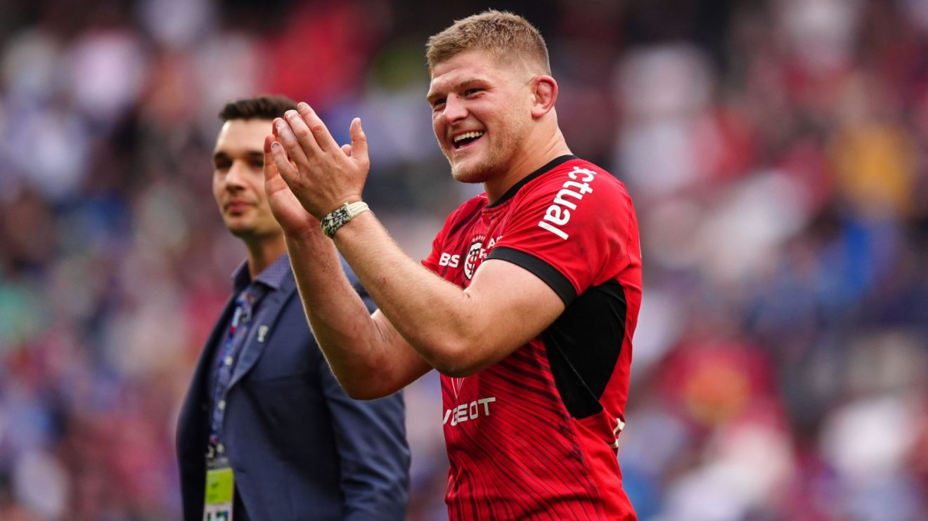 Jack Willis after Toulouse's 2024 Champions Cup victory over Leinster.