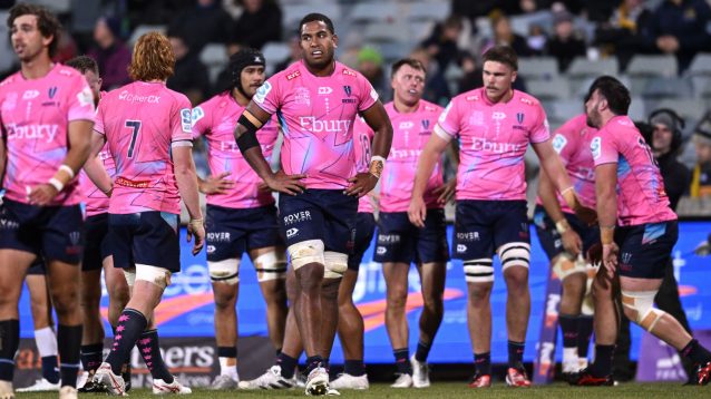 Rebels players dejected during Super Rugby Pacific campaign in 2024.