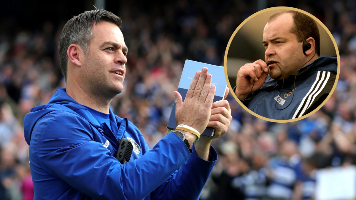 Johann van Graan and Bath legend John Hall.
