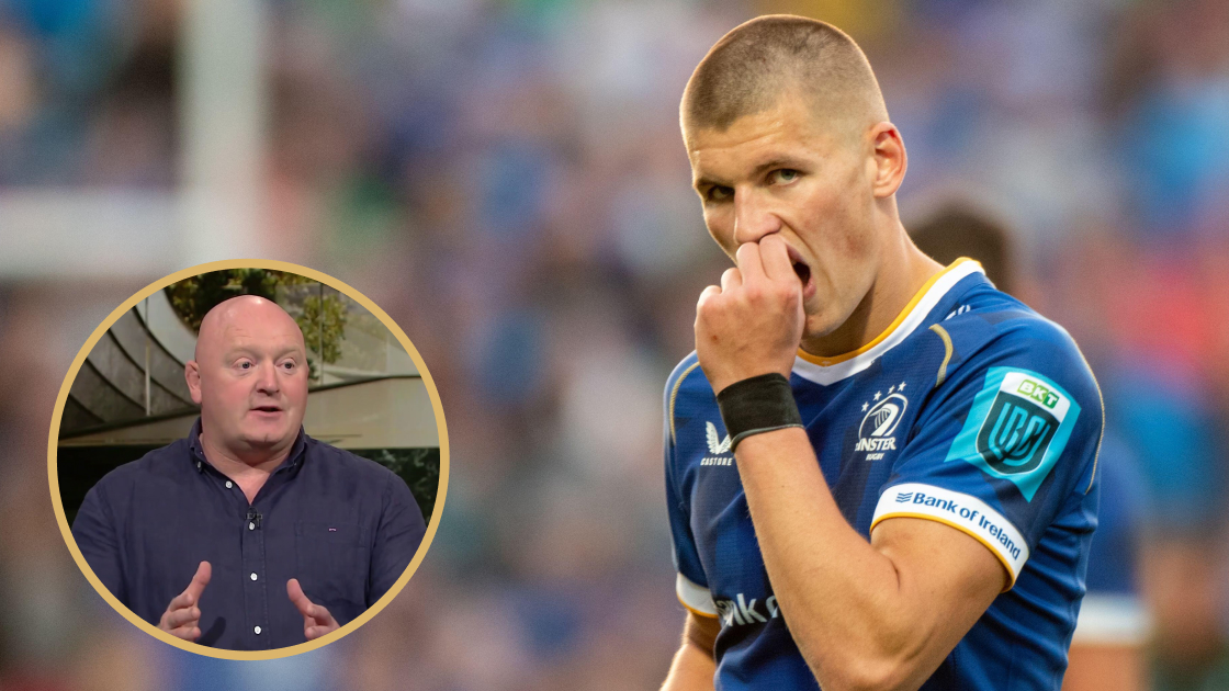 Bernard Jackman on rte and Leinster fly-half Sam Prendergast