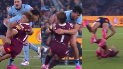 Rugby Australia’s million-dollar recruit red-carded after horrific State of Origin tackle prompting ‘awful spray’ from opposition coach