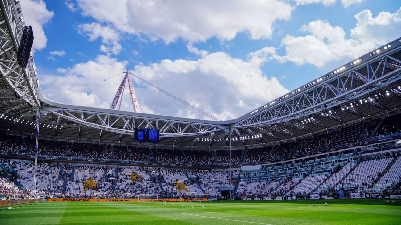 Allianz Stadium in Turin before a Juventus game.