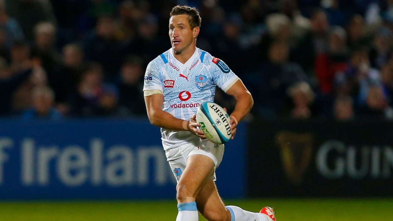 Johan Goosen in action for the Bulls against Leinster in the URC in 2024.