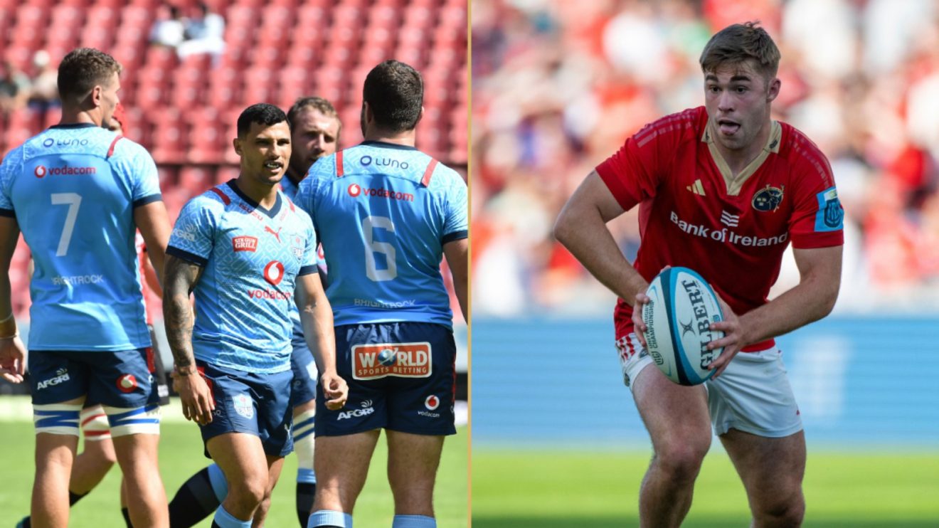 Split with Bulls players and Munster's Jack Crowley.