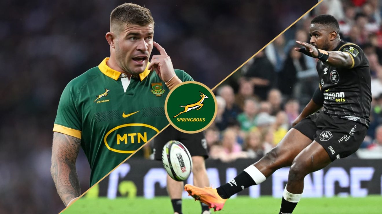Springboks hooker Malcolm Marx and Sharks fly-half Siya Masuku.