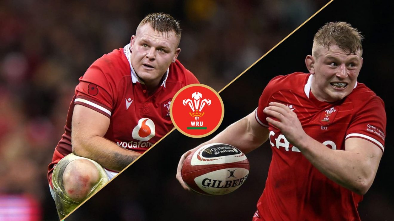 Wales forward Dewi Lake and Jac Morgan.