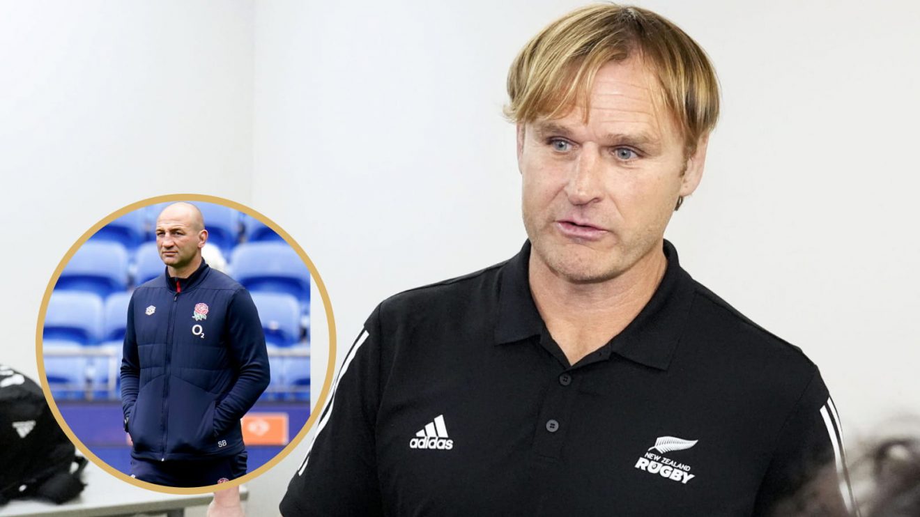 All Blacks head coach Scott Robertson alongside England boss Steve Borthwick, who face off in a two-Test series.