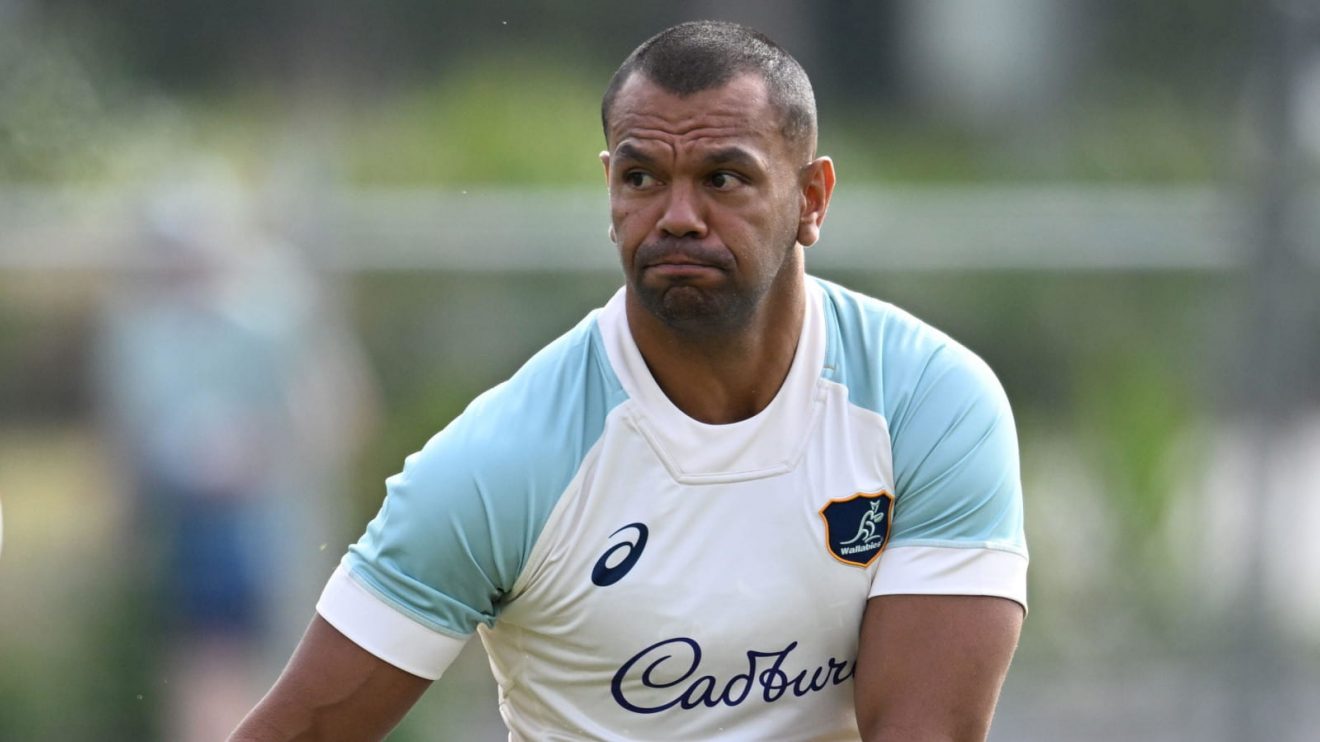 Kurtley Beale in Wallabies training just a few days ago.