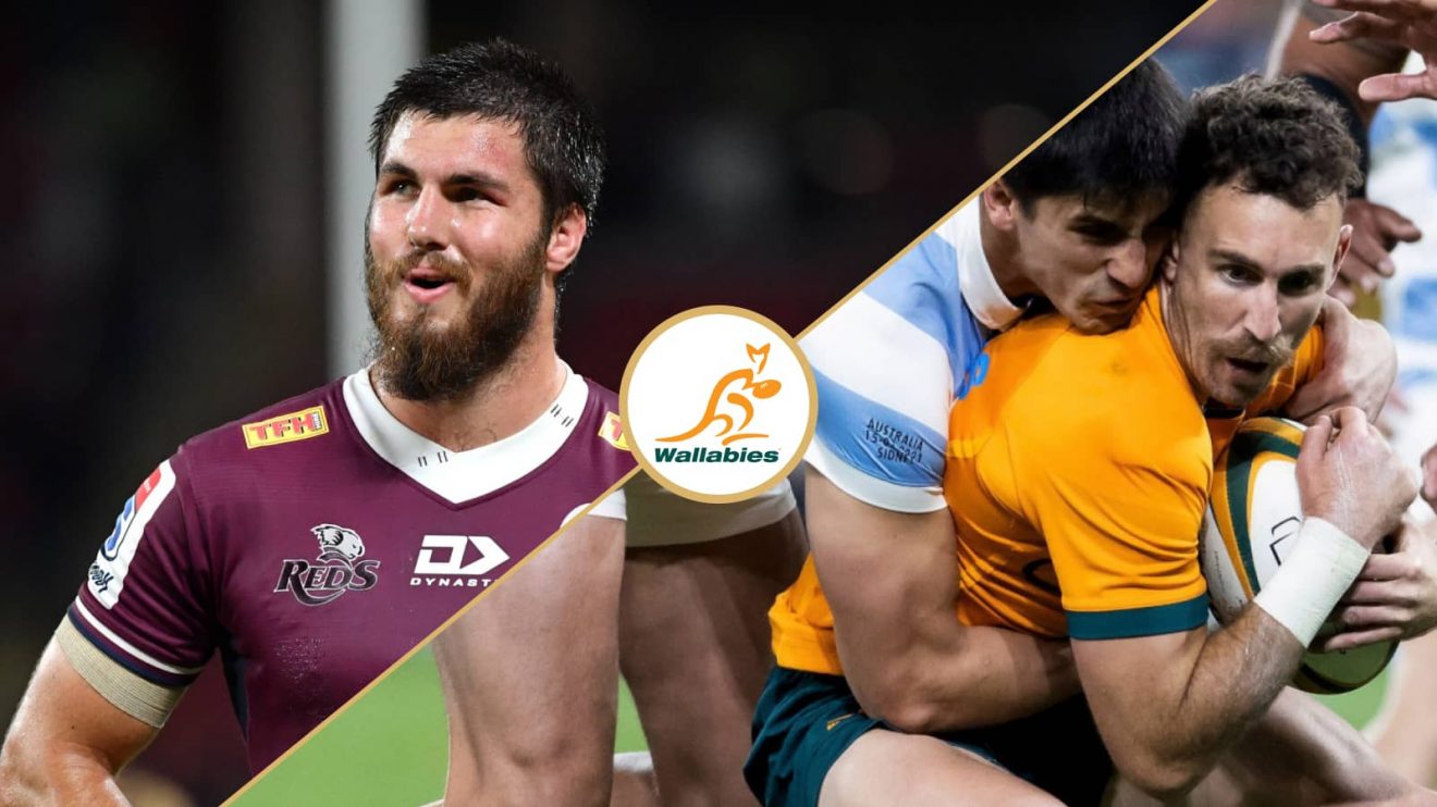 Wallabies captain Liam Wright and scrum-half Nic White.