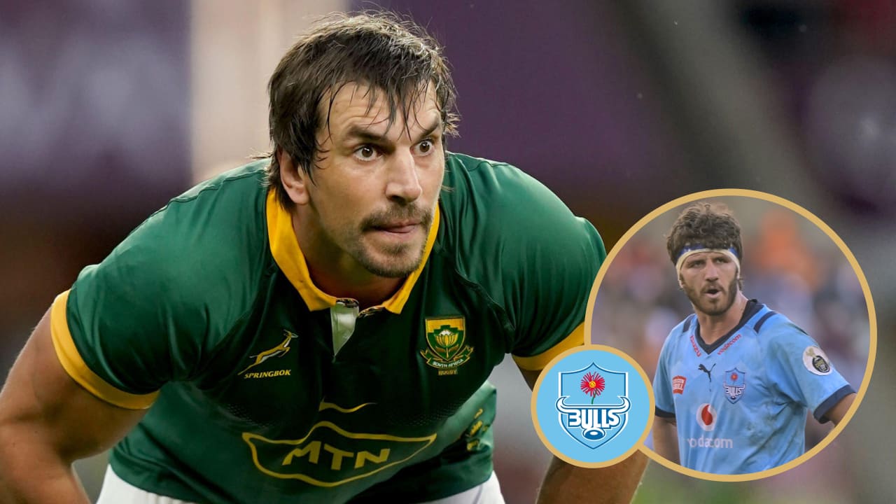 Springboks lock Eben Etzebeth and Bulls' second rower Ruan Nortje.
