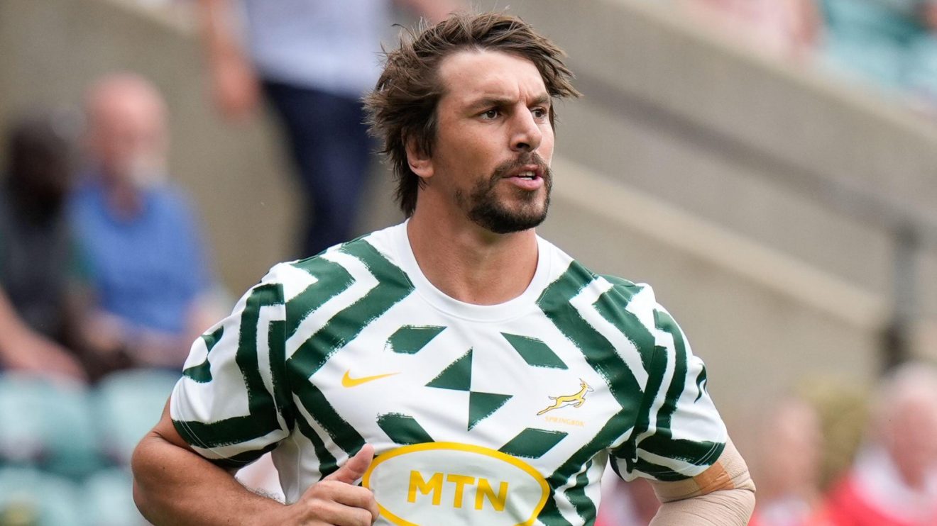 Springbok Eben Etzebeth during a warm-up.