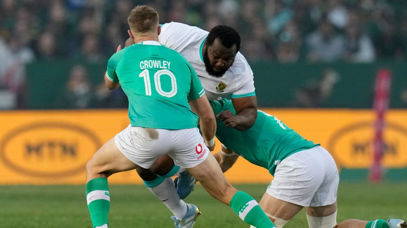 Ox Nche for the Springboks against Ireland.