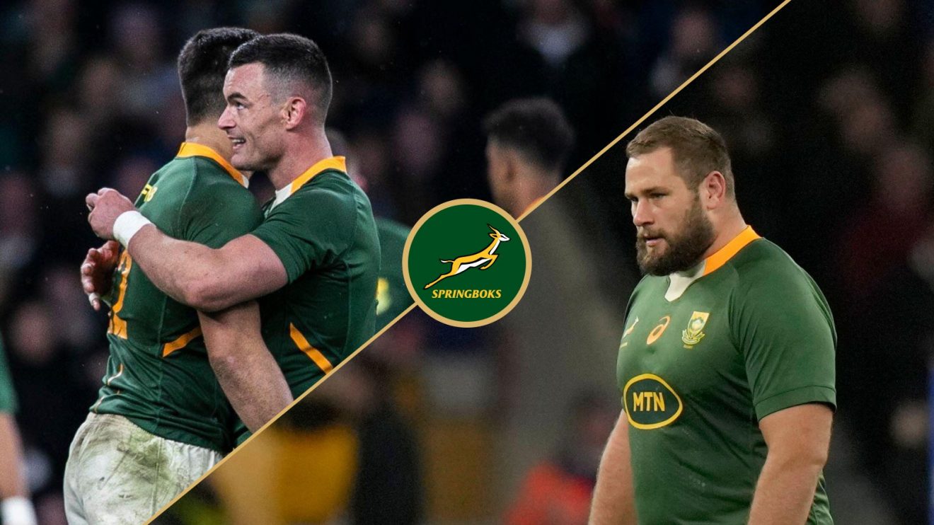 Split with Springboks Damian de Allende, Jesse Kriel and Thomas du Toit
