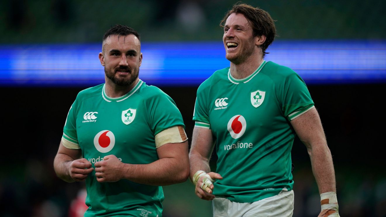 Ireland duo Ronan Kelleher and Ryan Baird.
