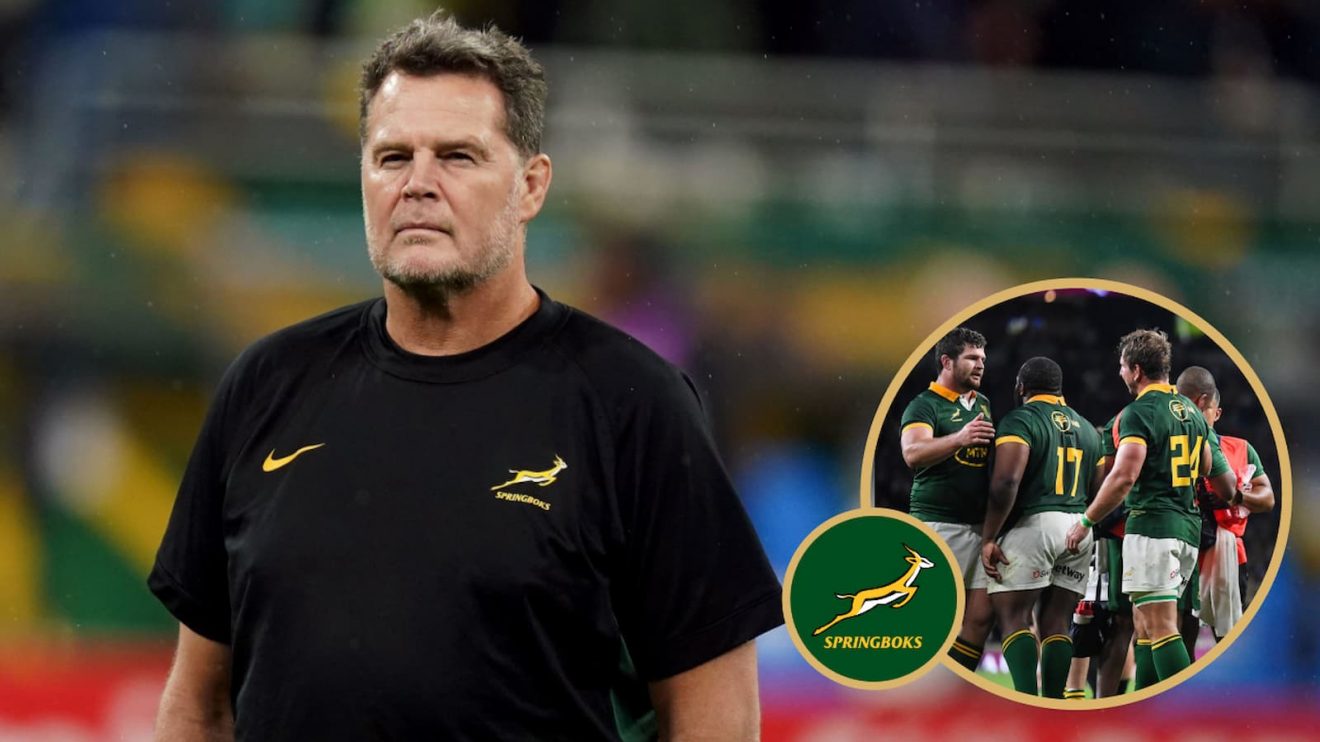 Head coach Rassie Erasmus and the under fire Springboks Bomb Squad.
