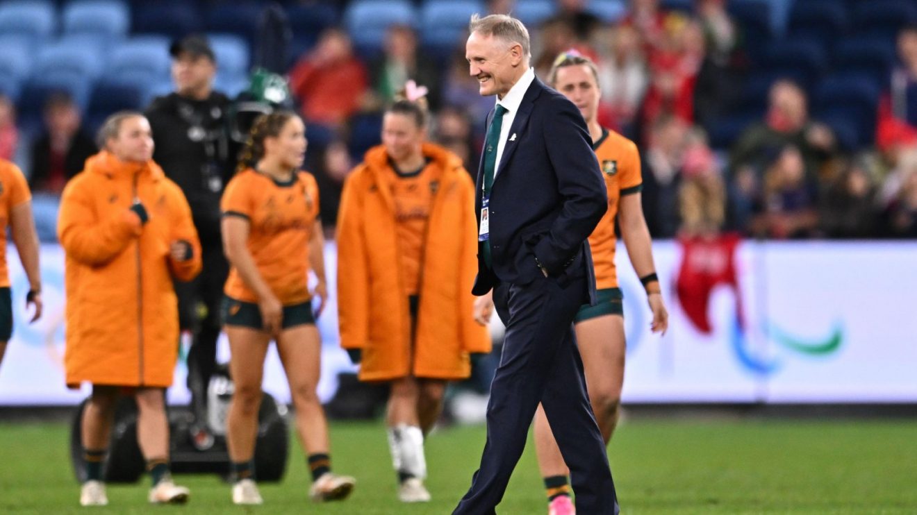 Wallabies head coach Joe Schmidt before a Test against Wales.