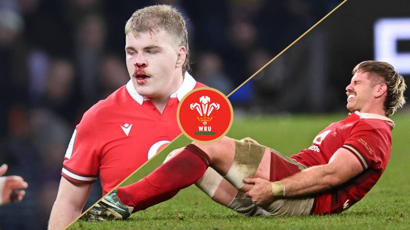 Wales prop Archie Griffin and back-rower Aaron Wainwright against Australia.