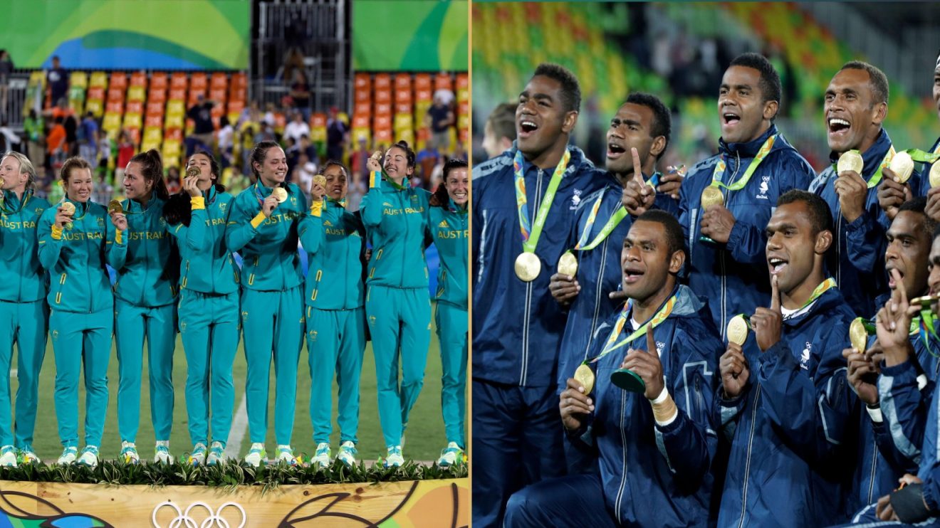 Split between Australia Women's Sevens and Fiji Men's Sevens at 2016 Olympics.