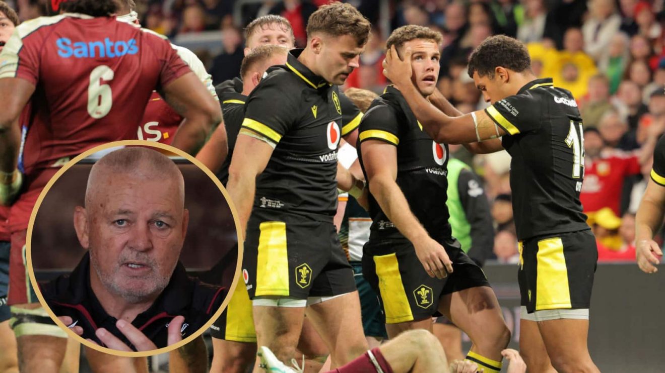 Wales scrum-half Kieran Hardy scoring late try against Reds and head coach Warren Gatland.